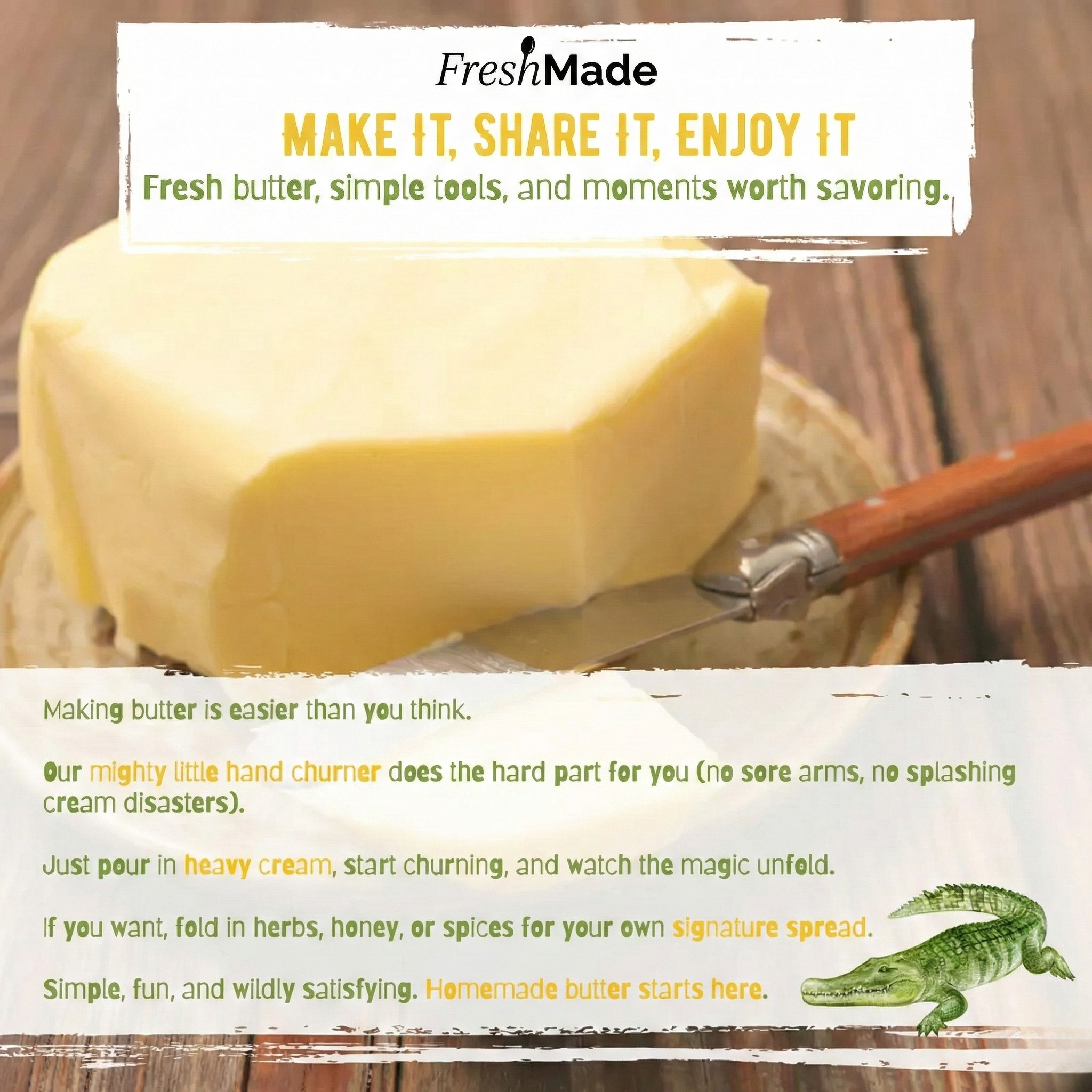 Complete Homemade Butter Kit